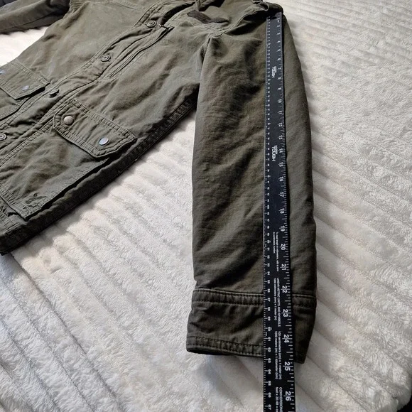 American Eagle Canvas Military Chore Jacket Mens S Green Quilted Lined Tactical - Picture 4 of 10